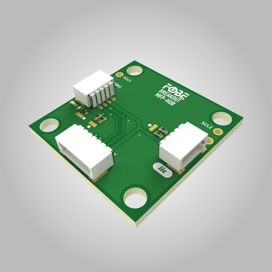 FoBE Breakout MFP-HUB expansion module with pull-up resistors and power LED