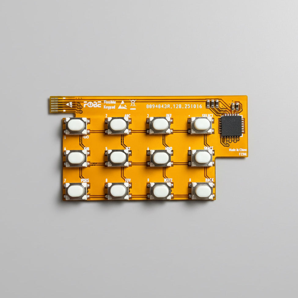 FoBE Flexible Keypad FPC expansion module with TCA8418 key scanning chip