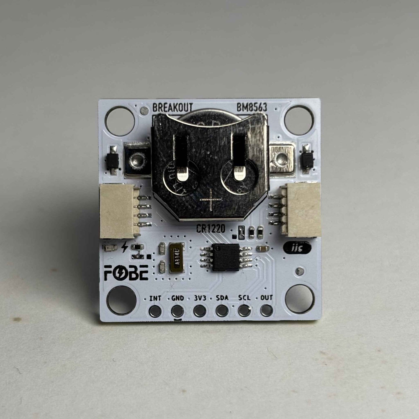 FoBE Breakout BM8563 ultra-low power RTC calendar module with alarm and timer functions