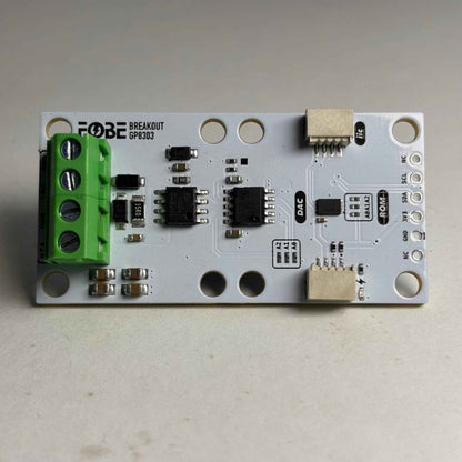 FoBE Breakout GP8303 industrial 4-20mA current output DAC module with 12-bit resolution and 0.1% linearity
