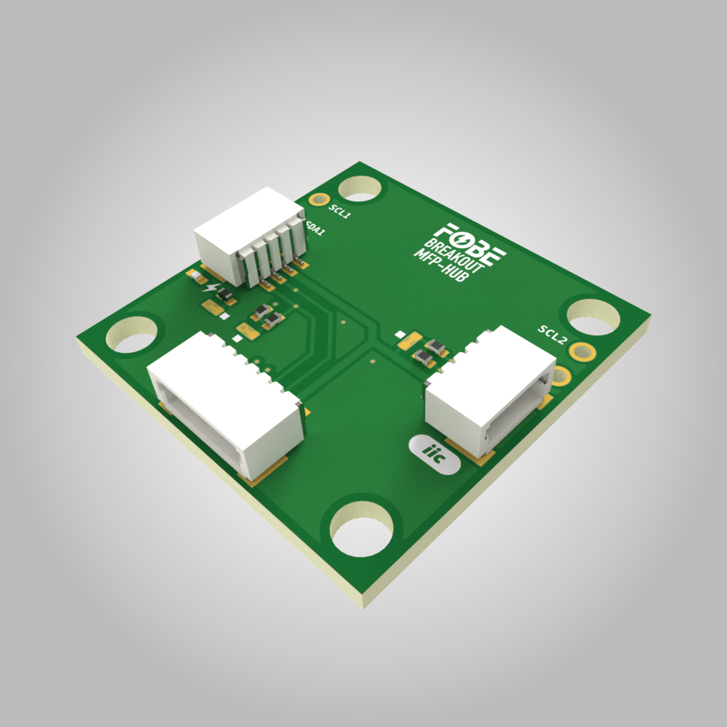 FoBE Breakout MFP-HUB expansion module with pull-up resistors and power LED