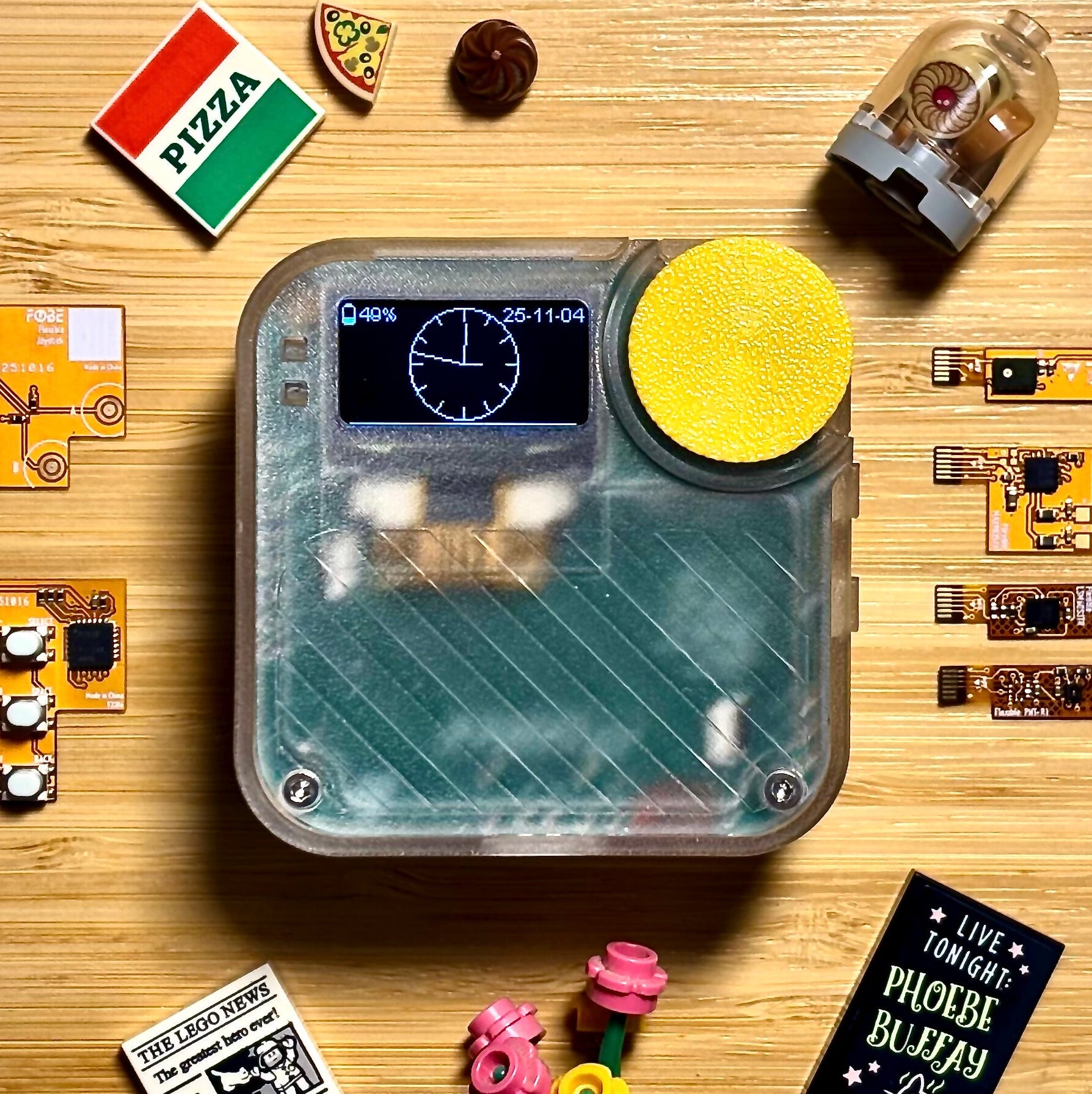 FoBE Mesh Tracker C1 LoRa GPS development board with nRF52840 OLED display and rotary encoder