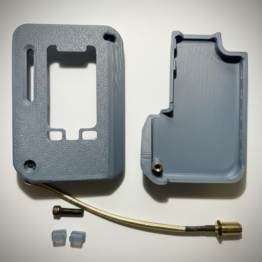 FoBE Quill Mesh Series E2 protective case PLA FDM 3D printed front view
