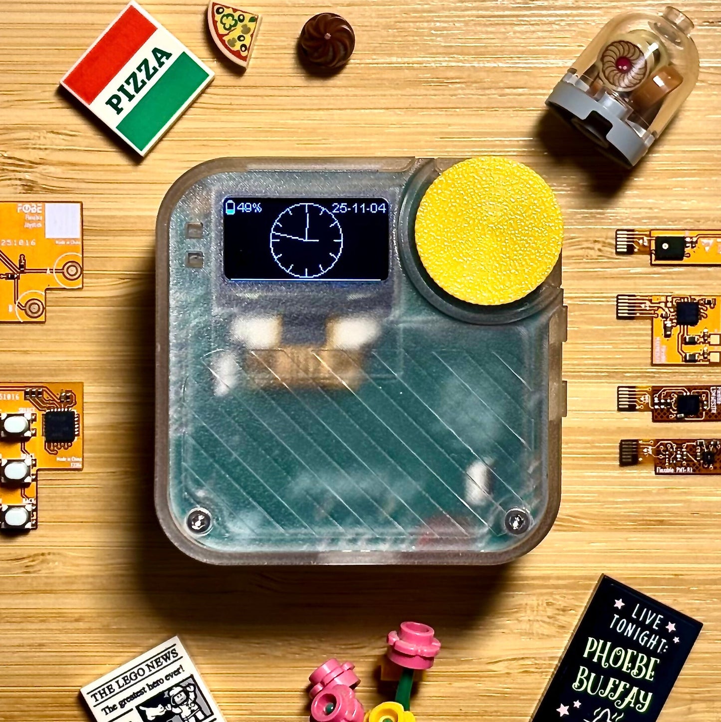 FoBE Mesh Tracker C1 LoRa GPS development board with nRF52840 OLED display and rotary encoder