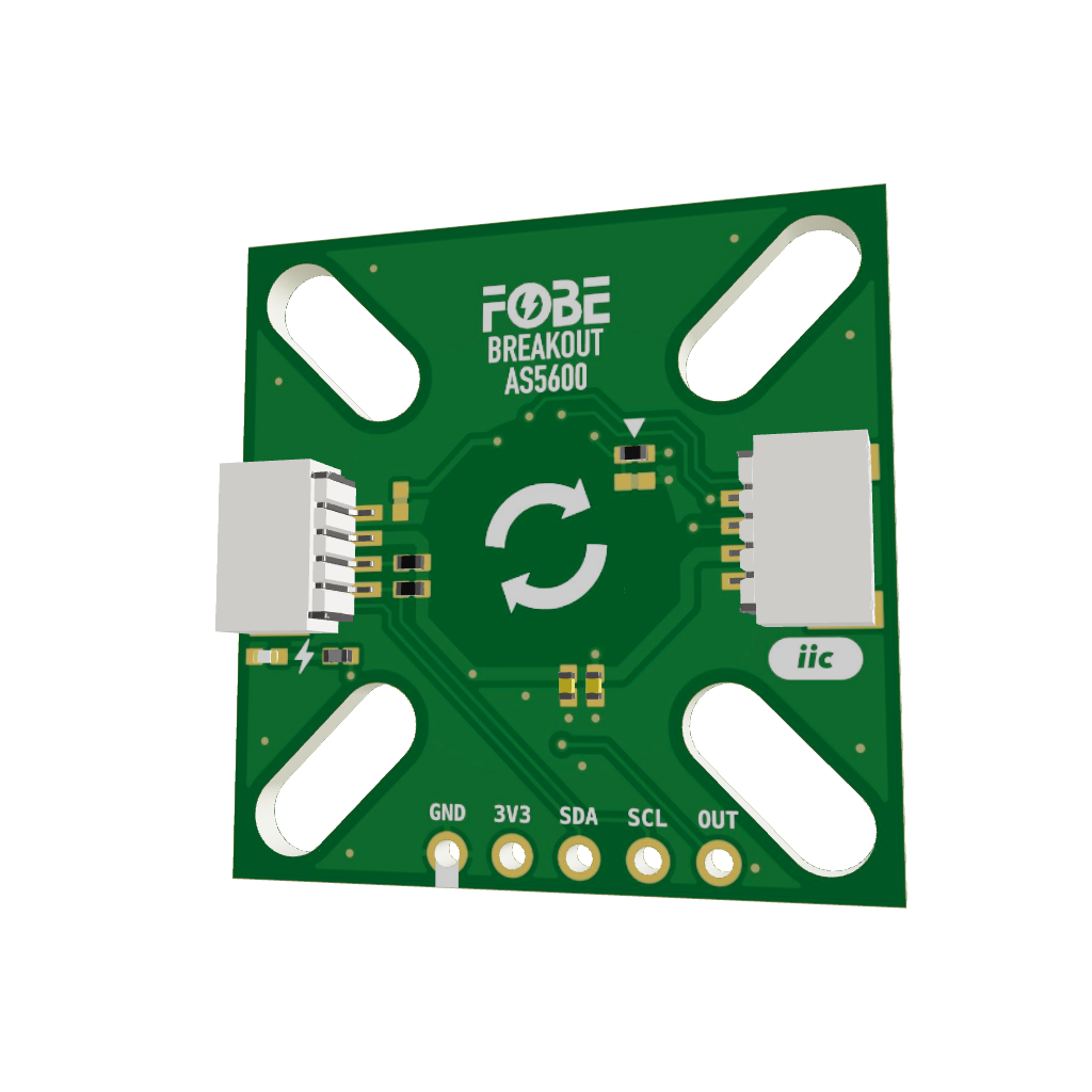 FoBE Breakout AS5600 12-bit contactless magnetic rotary position sensor with I2C interface
