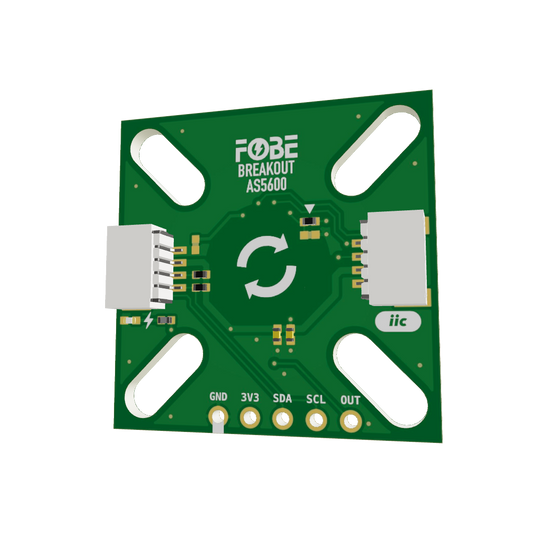 FoBE Breakout AS5600 12-bit contactless magnetic rotary position sensor with I2C interface
