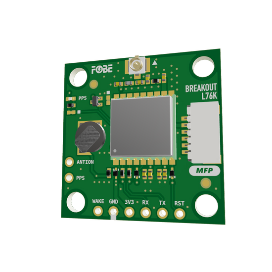FoBE Breakout L76K GNSS GPS module 3D model for IoT applications