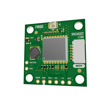 FoBE Breakout L76K GNSS GPS module 3D model for IoT applications