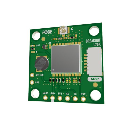 FoBE Breakout L76K GNSS GPS module 3D model for IoT applications
