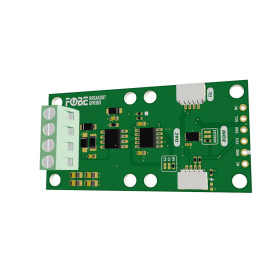 FoBE Breakout GP8303 I2C to 4-20mA DAC converter for industrial automation and process control