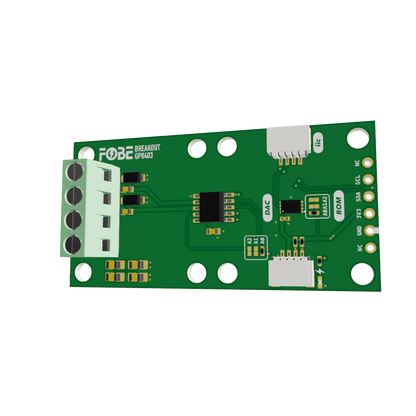 FoBE Breakout GP8403 - 0-5V/0-10V 2-Channel IIC DAC