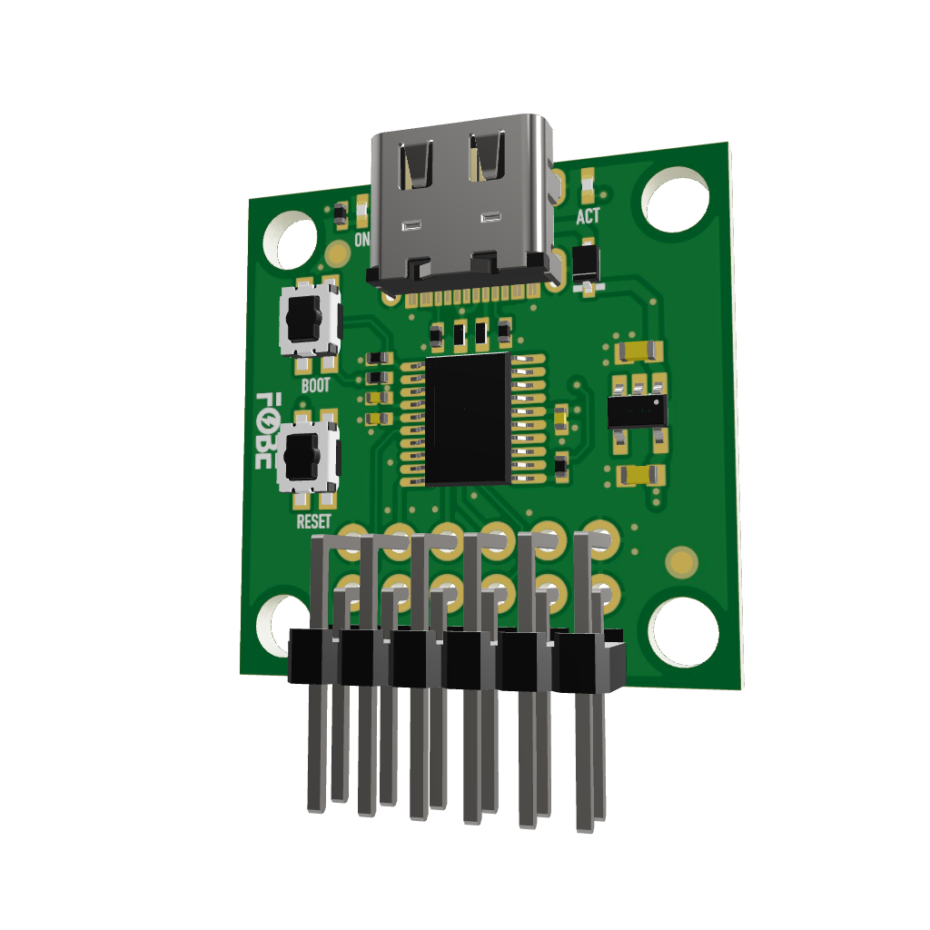 FoBE Breakout CMSIS-DAP Lite ARM Cortex-M debugger with CH32V203 and USB-C
