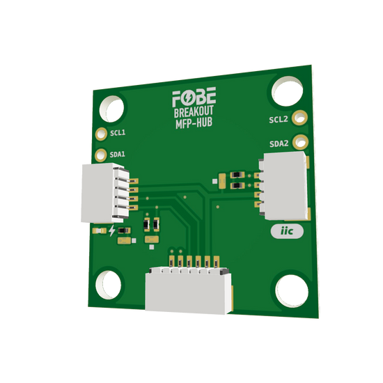FoBE Breakout MFP-HUB I2C interface converter 6-pin to dual 4-pin JST SH1.0
